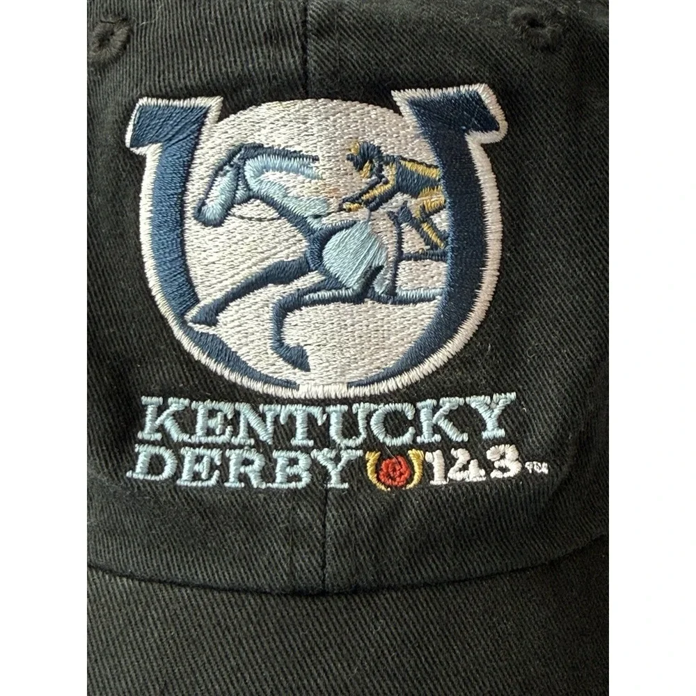 Kentucky Derby 123 Hat Ahead Vintage Classic Cut Strapback Horse Racing Cap